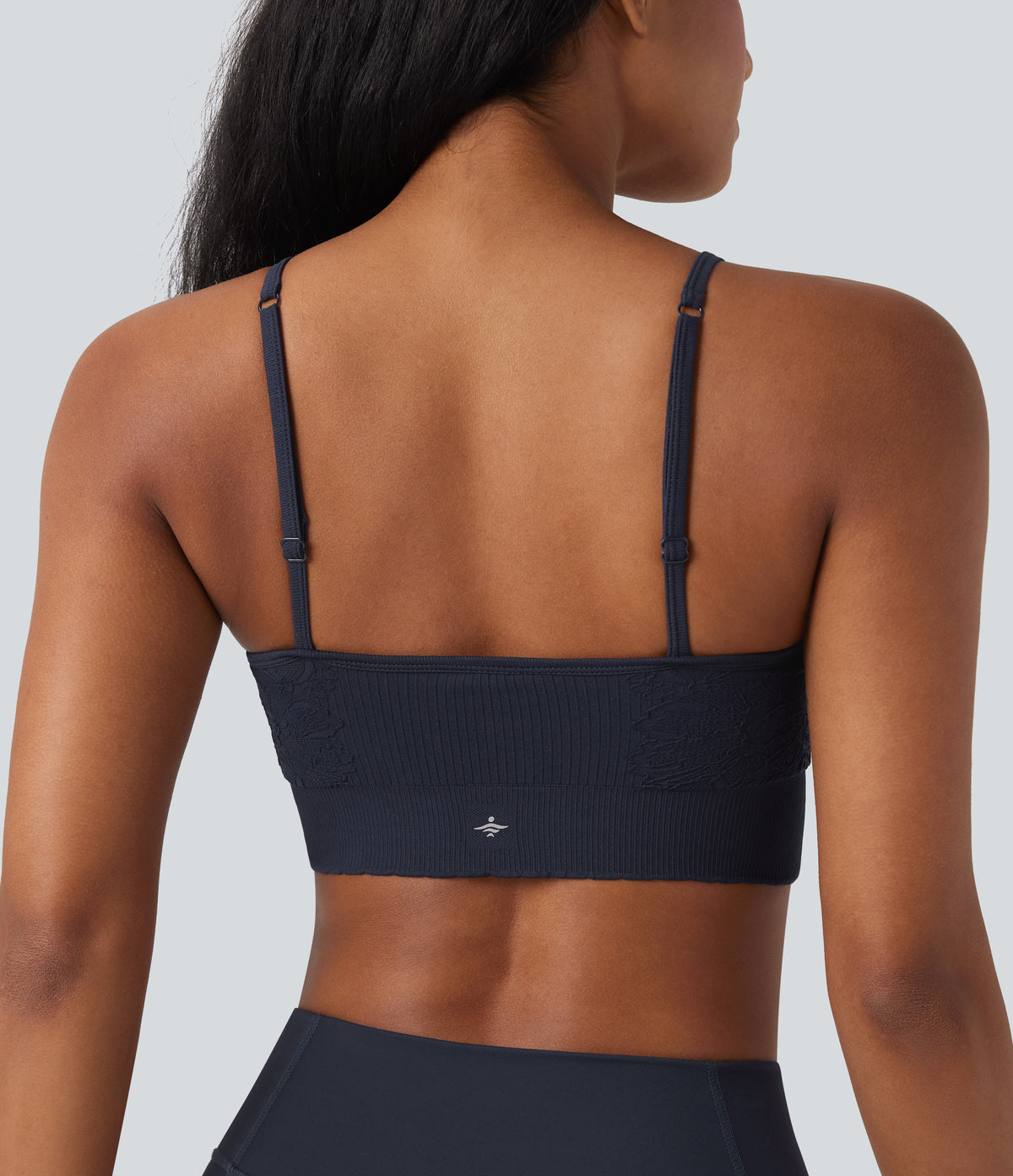 OneForm Seamless Flow Low Support Yoga Sports Bra — Denim Blue — view 5
