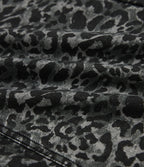 Leopard Print High Waisted Straight Leg Casual Jeans with Pockets — Gray Leopard Denim — view 7