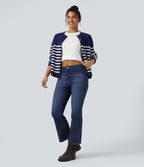 Denim Heat Mid Rise Denim Casual Bootcut Jeans with Pockets — Pageant Blue Denim — view 6