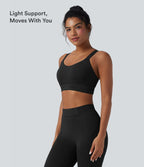 SpeedWave Low Support Quick Dry Running Sports Bra — Black — view 3