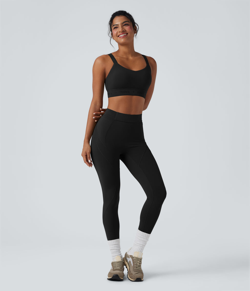 SpeedWave Low Support Quick Dry Running Sports Bra — Black — view 6