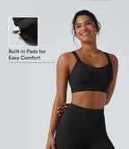 SpeedWave Low Support Quick Dry Running Sports Bra — Black — view 5