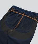 High Waisted Tummy Control Butt Lifting Denim Casual Bootcut Leggings with Pockets — Tide Blue Denim — view 8