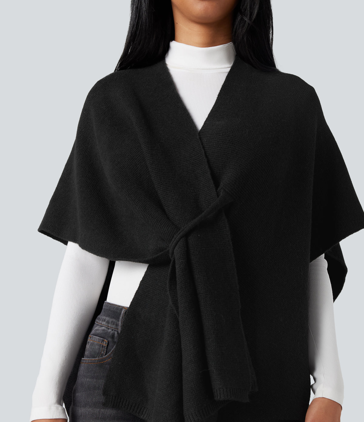 Work Jumper Shrug — Black — view 6