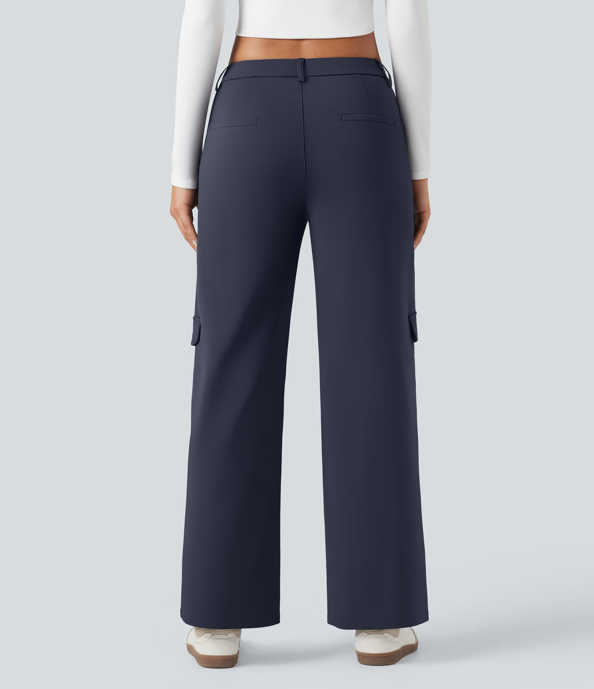 Plush Thermal Mid Rise Work Straight-leg Trousers with Pockets — Overture — view 2