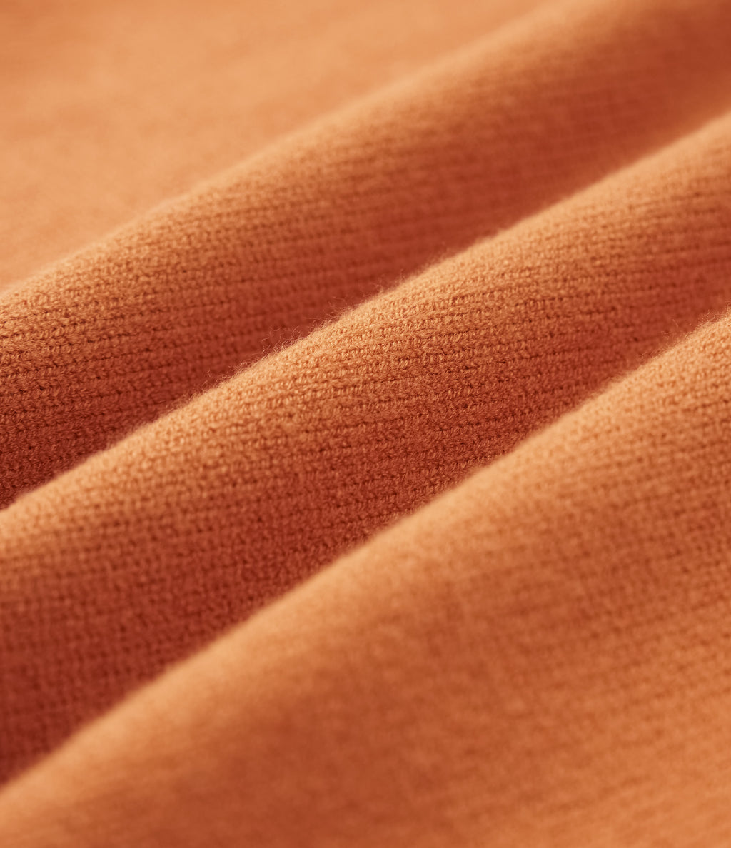 Off Shoulder High-neck Batwing Long Sleeve Casual Jumper — Rust — view 8