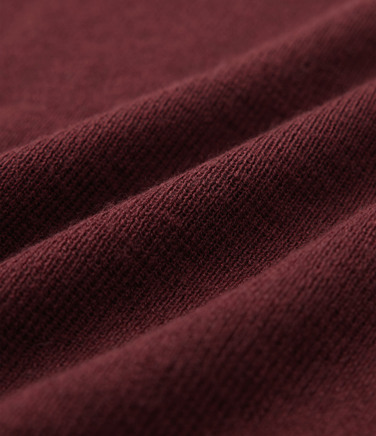 U-Neck Long Sleeve Wool-Blend Casual Jumper — Syrah — view 7