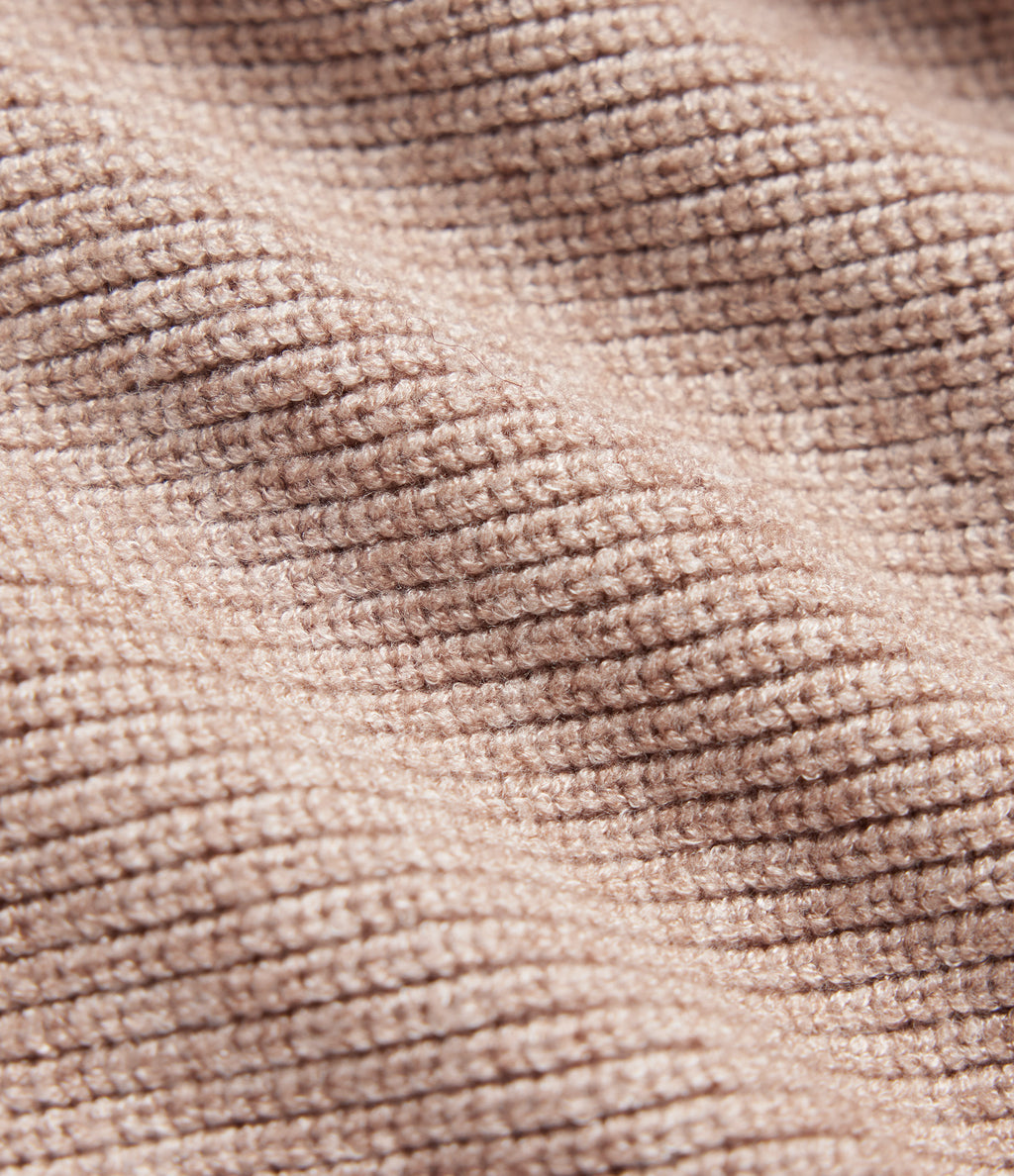 Long Sleeve Work Longline Cardigan with Pockets — Rose Dust — view 6