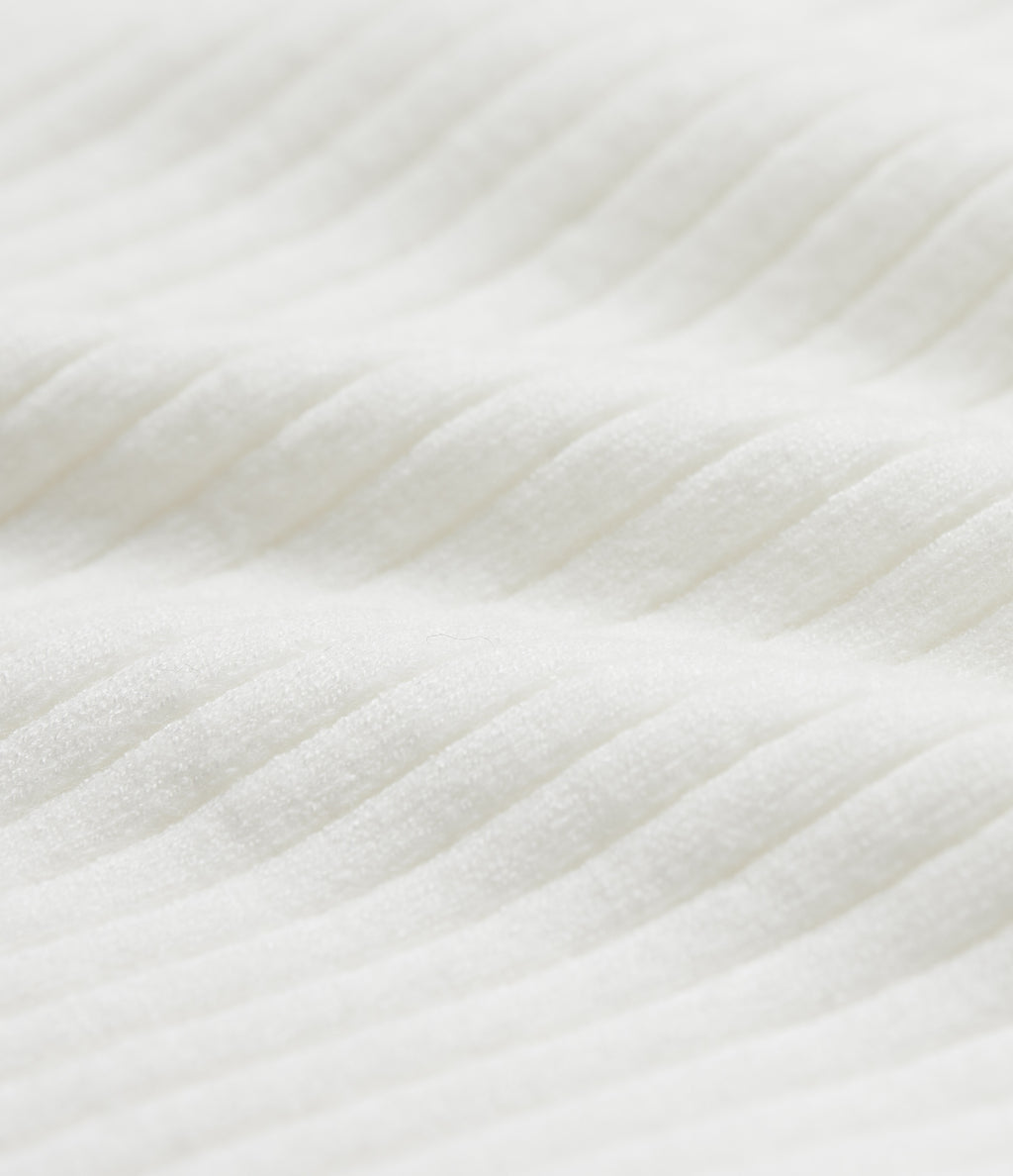 High Neck Long Sleeve Work Jumper — White — view 7
