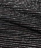 Ruffle Hem Sleeveless Sparkle Stripe Casual Jumpsuit with Pockets — Black White Starlight Stripe — view 8
