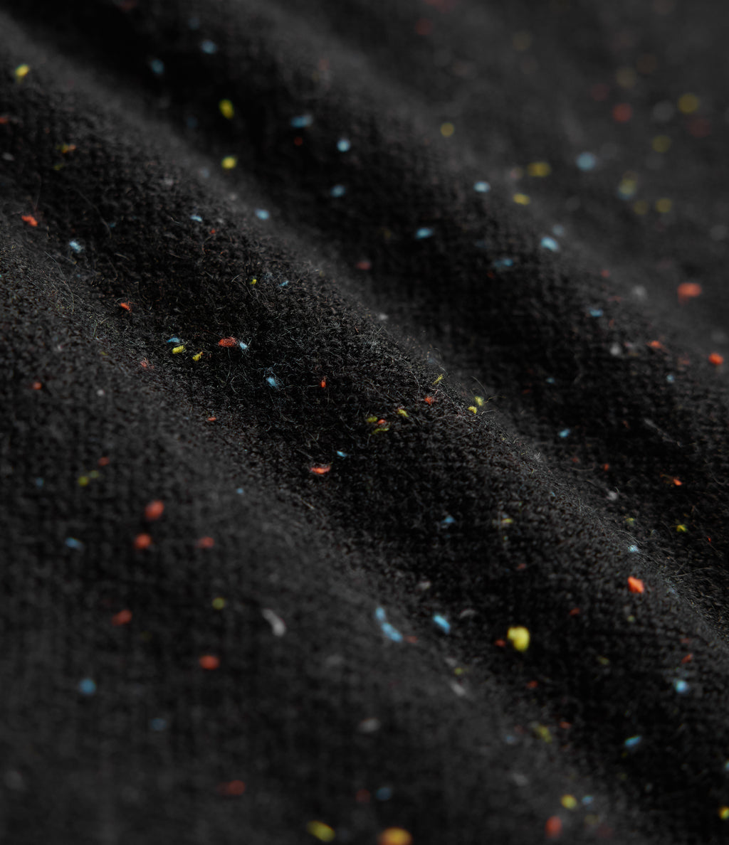 High Neck Long Sleeve Casual Jumper — Black — view 7