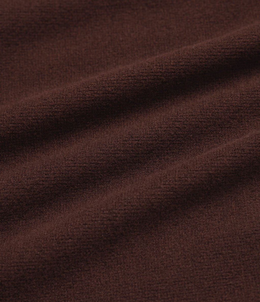 Ribbed Knit High Waisted 2-in-1 Bodycon Mini Casual Skirt — Bitter Chocolate — view 6