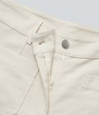 High Waisted Work Flare Trousers with Pockets — Lily White — view 7