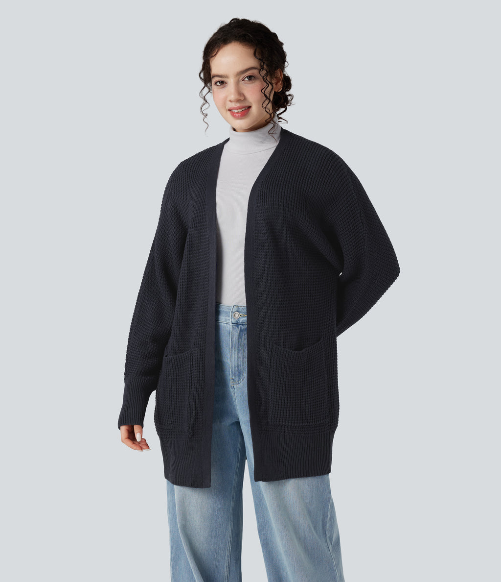 Long Sleeve Casual Cardigan with Pockets — Salute — view 6