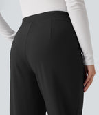 Plush Thermal Mid Rise Work Joggers with Pockets — Black — view 5