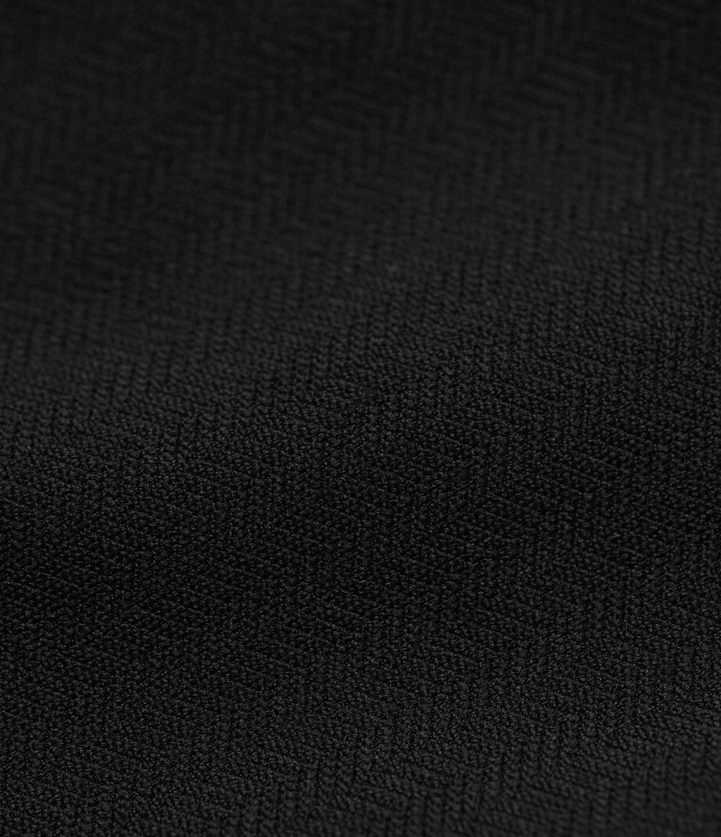 High-waisted Skinny Herringbone Work Trousers with Pockets — Black — view 8