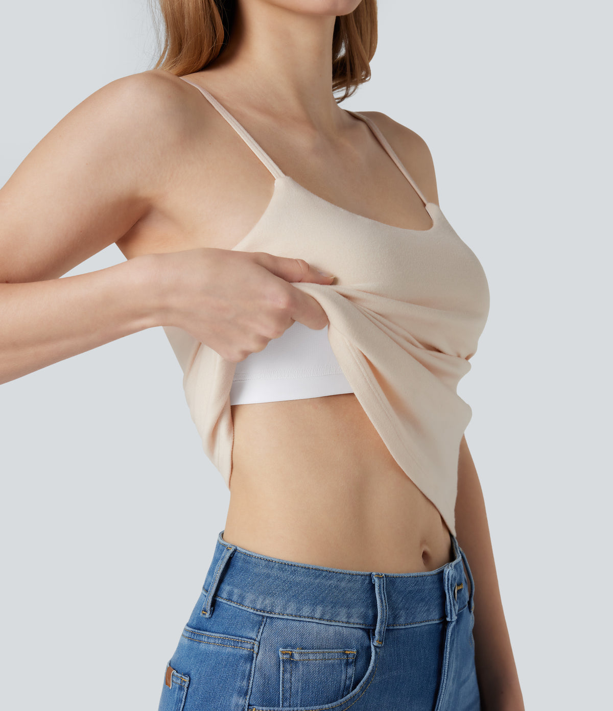 HeatCore Casual Warming Tank Top — Whitecap Gray — view 7