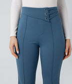 High-waisted Work Flare Trousers with Pockets — Stellar — view 4