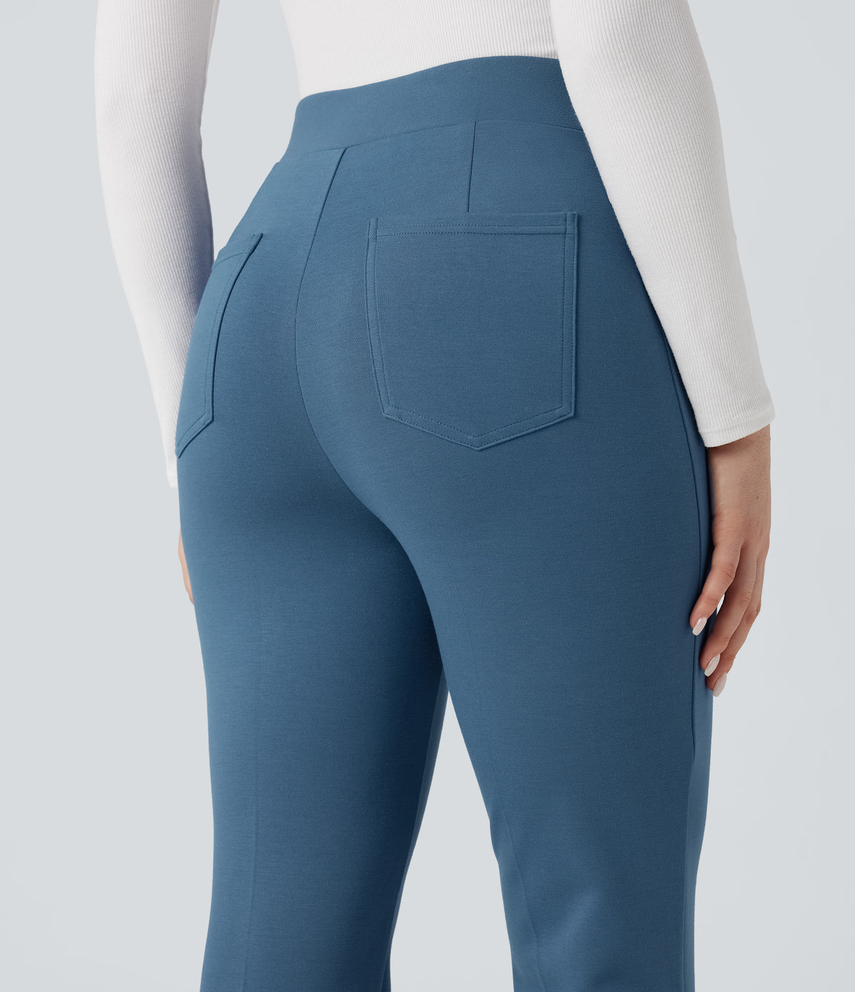 High-waisted Work Flare Trousers with Pockets — Stellar — view 5