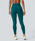 SpeedWave High-waisted Tummy Control Side Stripe Quick Dry Yoga 7/8 Legging — Spruced-up — view 2