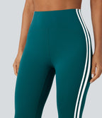 SpeedWave High-waisted Tummy Control Side Stripe Quick Dry Yoga 7/8 Legging — Spruced-up — view 4