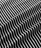 Round Neck Long Sleeve Stripe Casual T-Shirt — Black White Horizontal Stripe — view 6