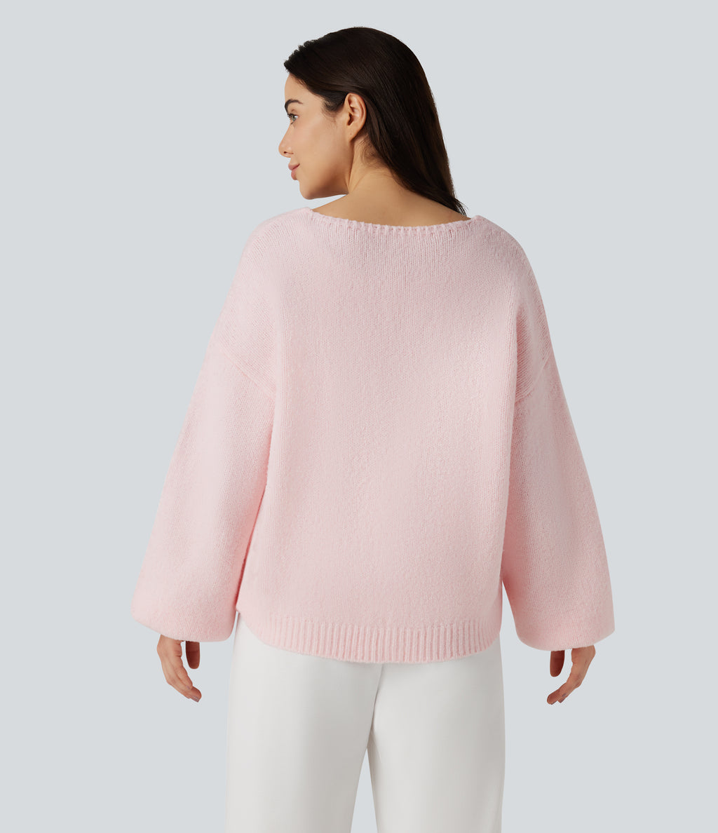 Tie Front Long Sleeve Casual Cardigan — Pinkish Petals — view 2