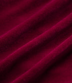 V-neck Long Sleeve Wrapped Ruffle Hem Mini Casual Velvet Dress — Deep Wine — view 7