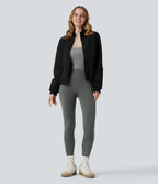 HeatCore OneForm Seamless Flow High Waisted Tummy Control Thermal Casual 7/8 Leggings — Hidden Blue Gray — view 7