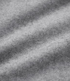 Notched Collar Long Sleeve Longline Fleece Casual Coat with Pockets — Marble Grey — view 7