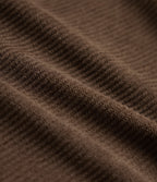 Long Sleeve Button Fly Corduroy Casual Shacket Jacket with Pockets — Flamewood Brown — view 8