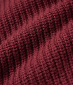 High Neck Long Sleeve Casual Jumper — Pomegranate — view 7