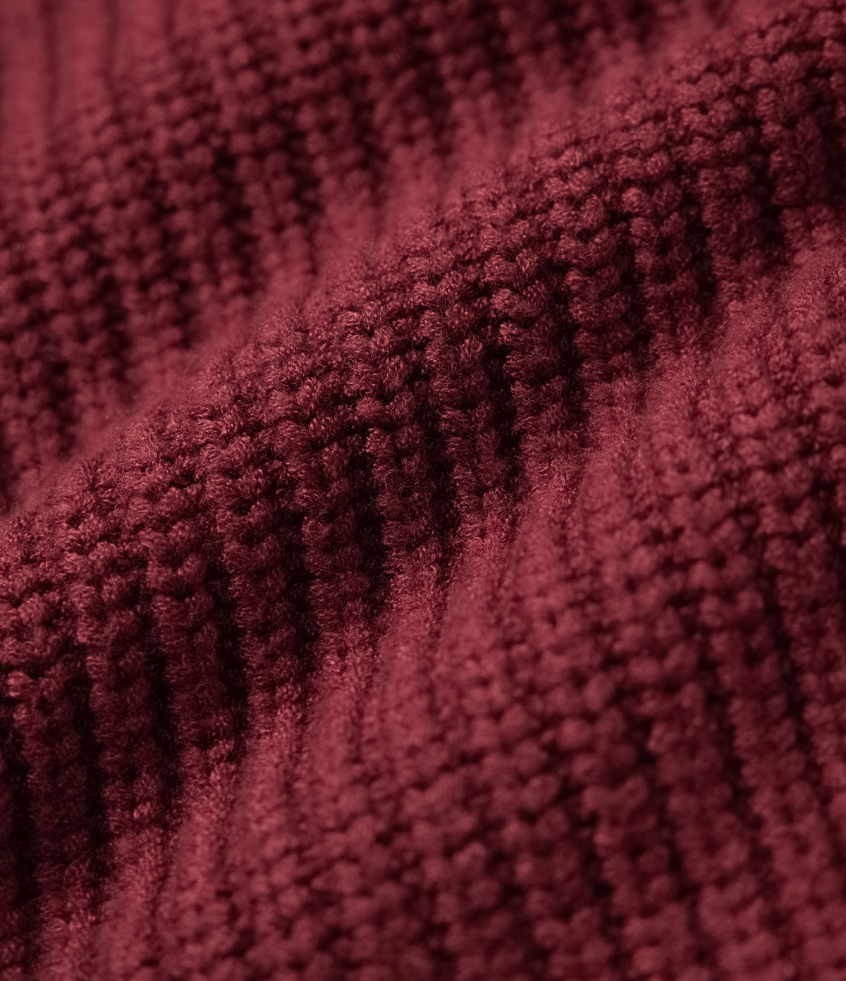 High Neck Long Sleeve Casual Jumper — Pomegranate — view 7