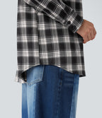 Plaid Casual Shirt with Pocket — Elegant Black Plaid — view 5