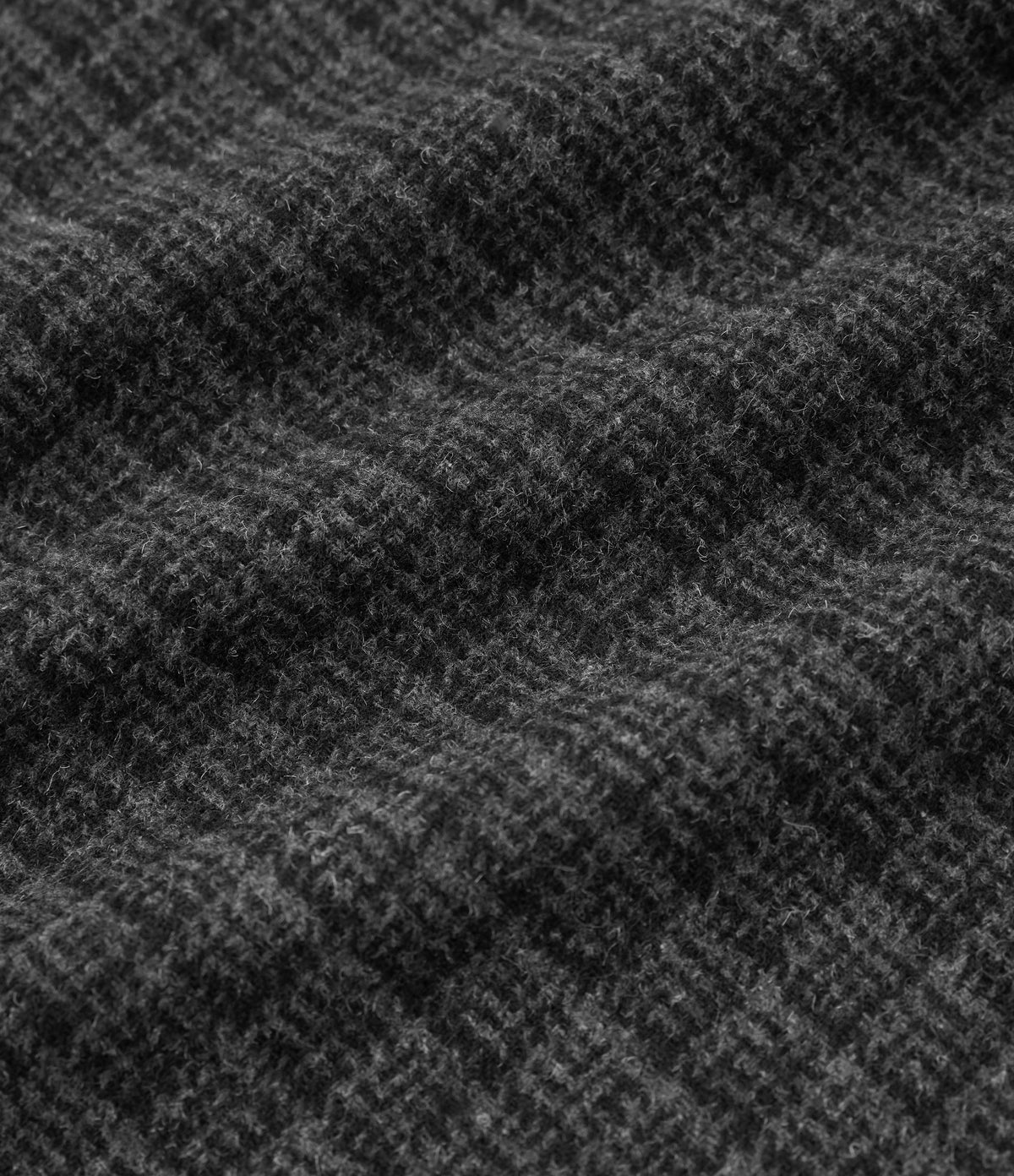 Plaid Casual Jumpsuit with Pockets — Black Rib Knit — view 8