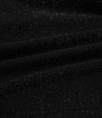 Round Neck Long Sleeve Ruched Bodycon Mini Sparkle Party Dress — Midnight Spark — view 7
