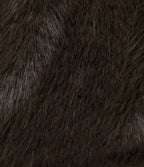 Lapel Long Sleeve Casual Faux Fur Coat with Pockets — Charcoal Brown — view 6