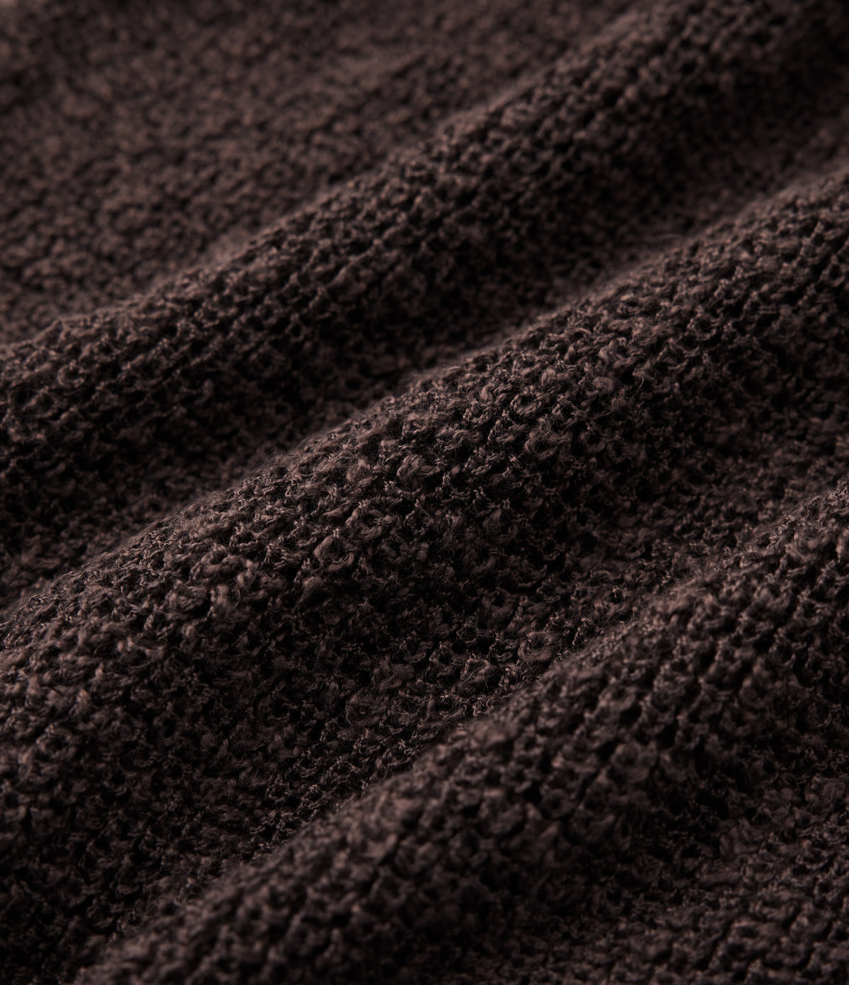 V Neck Long Sleeve High Low Casual Jumper — French Roast — view 7