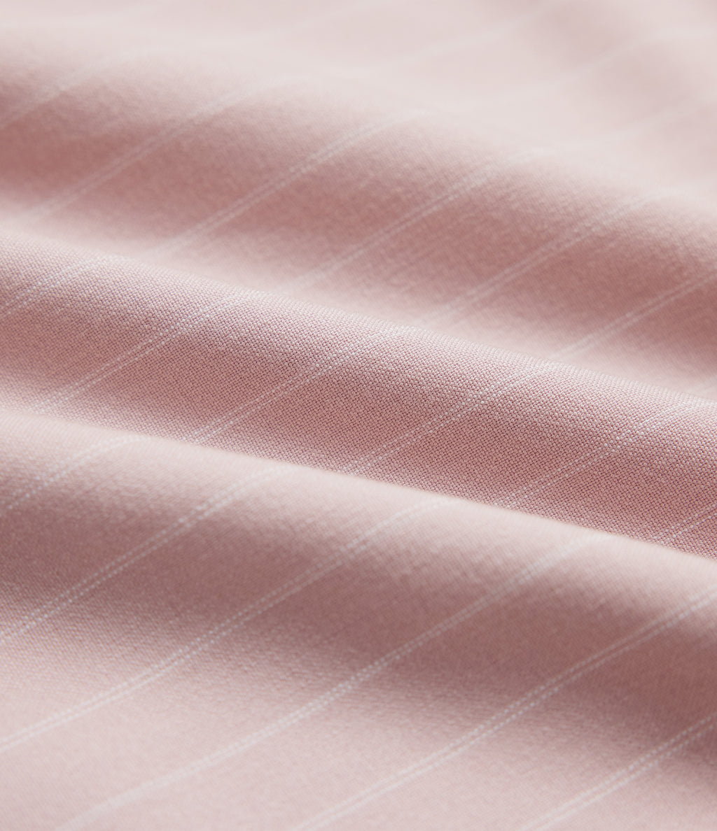 Wide Leg Stripe Dungarees with Pockets — Pink Frosting Stripes — view 7