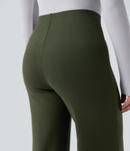 Wear-Resistant High Waisted Ponte Roma Work Baggy Flared Trousers — Duffel Bag — view 5