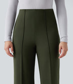 Wear-Resistant High Waisted Ponte Roma Work Baggy Flared Trousers — Duffel Bag — view 4