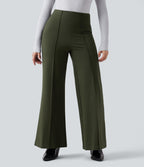 Wear-Resistant High Waisted Ponte Roma Work Baggy Flared Trousers — Duffel Bag — view 3