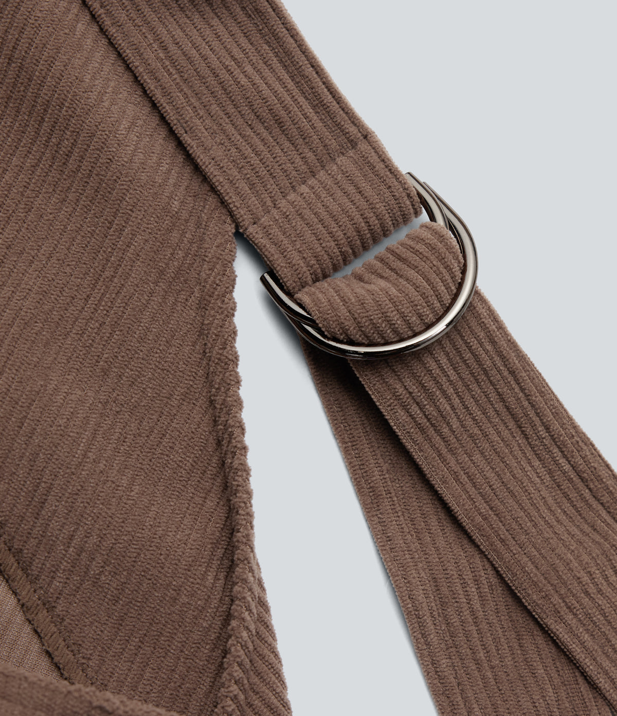 V Neck Corduroy Casual Dungarees with Pockets — Acorn — view 8