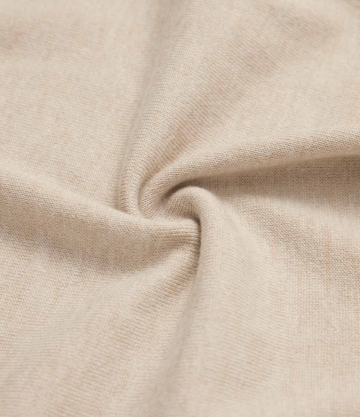 Round Neck Long Sleeve Wool-Blend Work Jumper — Sandshell — view 7