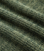 Round Neck Long Sleeve Casual Jumper — Dark Green Floral Yarn — view 7