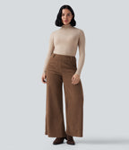 Adjustable Straps Corduroy Casual Detachable Dungarees with Pocket — Cacao Nibs — view 4