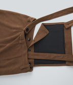 Adjustable Straps Corduroy Casual Detachable Dungarees with Pocket — Cacao Nibs — view 8