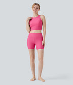 Land to Water High Waisted Bikini Bottom 5'' with Pocket — Claret Red — view 7