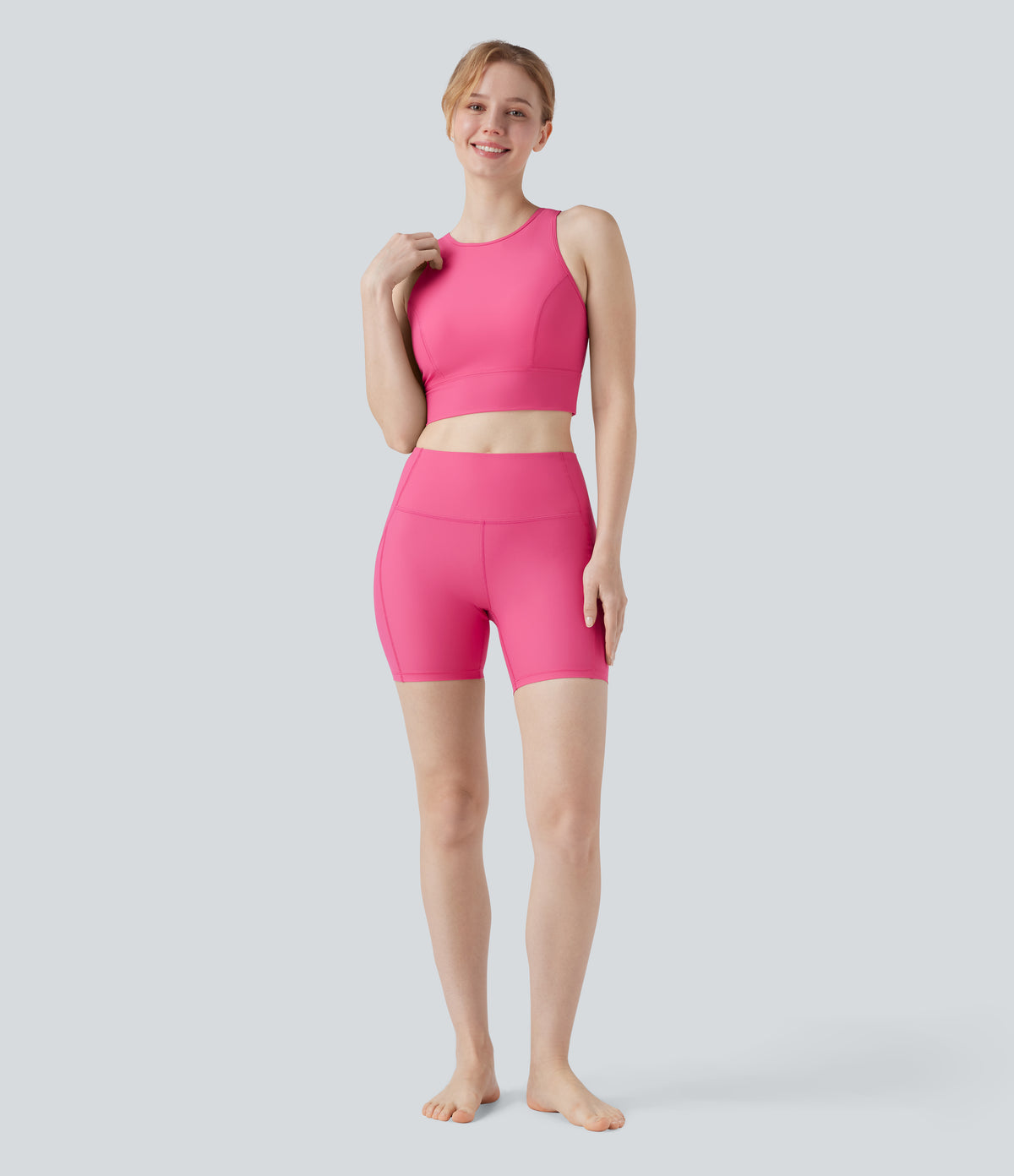 Land to Water High Waisted Bikini Bottom 5'' with Pocket — Claret Red — view 7
