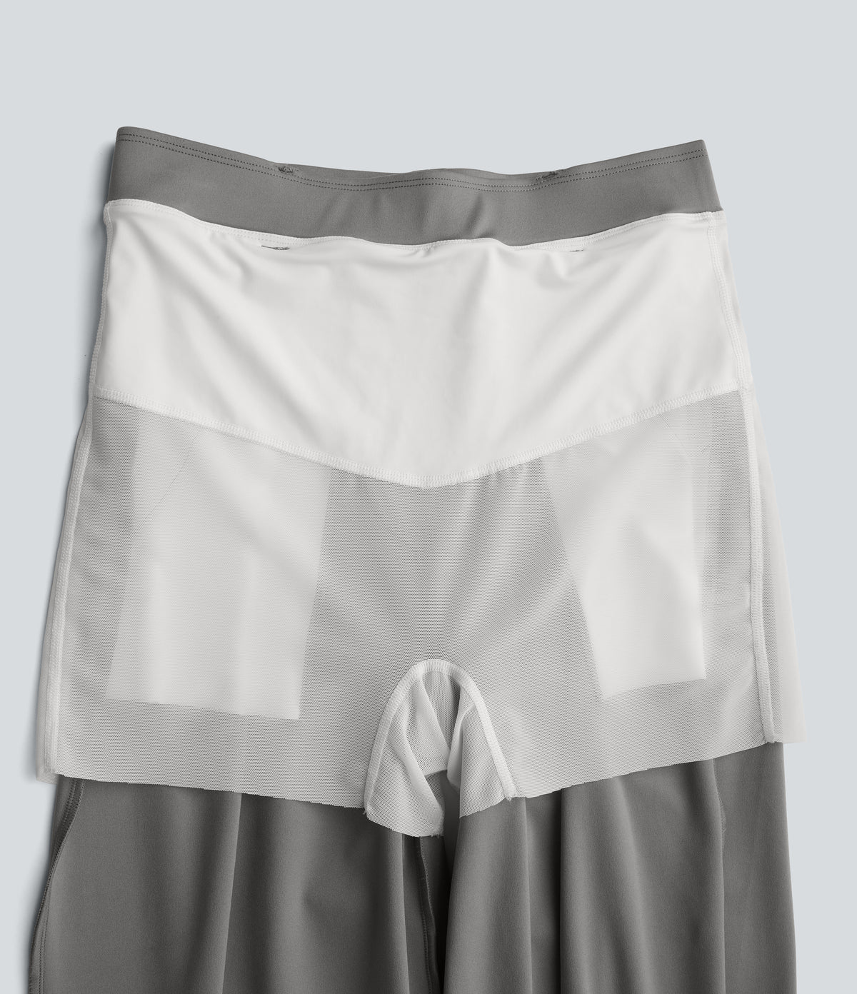 High Waisted Tummy Control Straight Leg Work Trousers with Pockets — Silent Storm — view 8